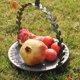 thumbnail image 5 of Irfora Soporte de canasta de frutas de encimera retro Decoración de soporte de cuenco decorativo de Navidad Plato de fruta de hierro Canasta de almacenamiento de festivales Soporte de exhibición de du Irfora Placa de hierro, 5 of 7