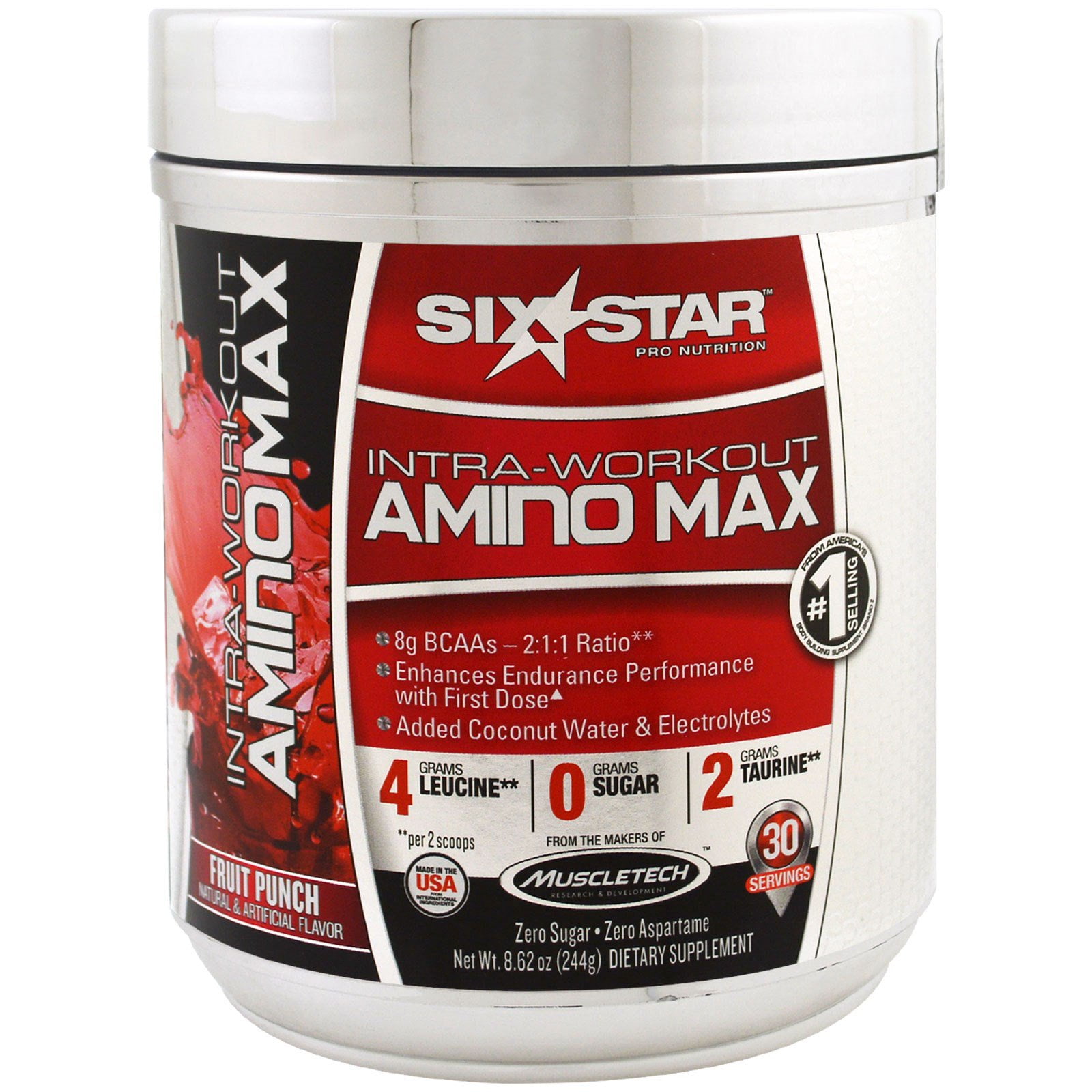 Six Star IntraWorkout Amino Max, Fruit Punch, 8.62 oz