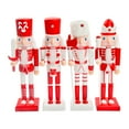 thumbnail image 3 of 4x Nutcracker Ornaments Xmas Desktop Decoration Kids Toys Decorative Home Decor Holiday Present Classic Style Photo Props Nutcracker Crafts Style D, 3 of 8