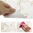thumbnail image 4 of Unique Bargains 1 Pc Shelf Liner Drawer Liner Fondo Rosa Blanco 59.06"x17.72" Dorado Blanco, 4 of 5