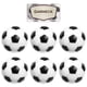 thumbnail image 5 of EeaseMX 6 balones de fútbol de mesa, minifútbol, blancos y negros (32 mm), 5 of 8