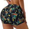 thumbnail image 2 of Fotbe Colorful Turtles Seamless Shorts, Womens Workout Shorts High Waist Stretch Booty Short for Gym/Yoga/Running/Biking-Small, 2 of 9