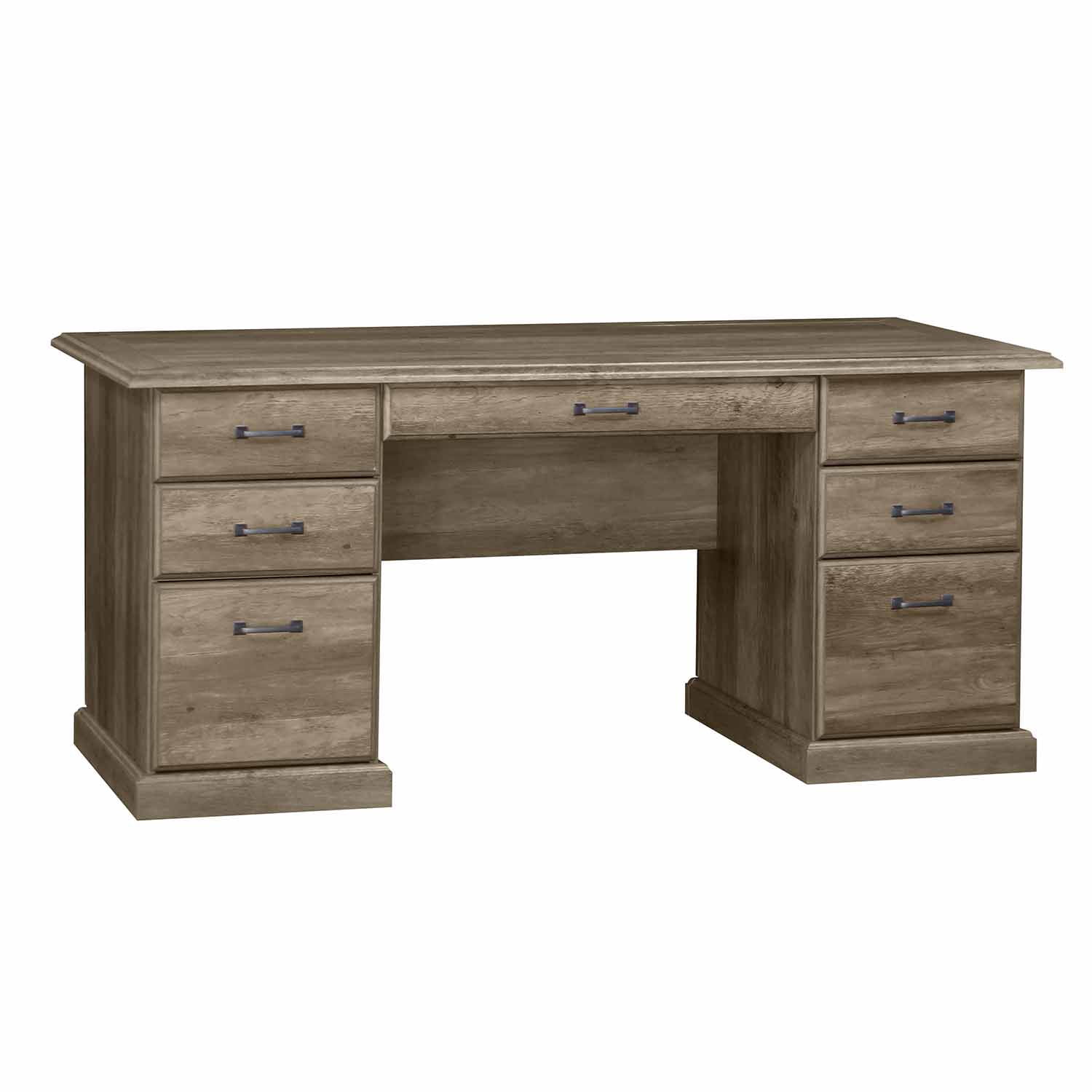 Saint Birch Honduras 65" Executive Desks in Rustic Oak