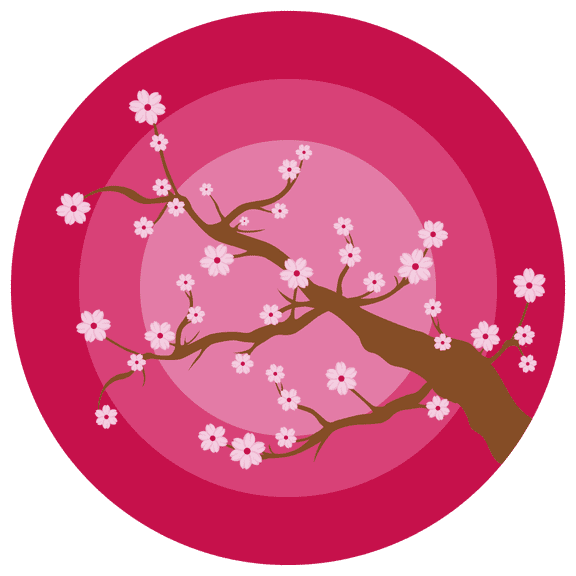 Multicolored Vinyl 20" x 20" Floral Art Cherry Blossom Tree Branches Bedroom Living Room Wall Decoration Sticker White Colored Flowers Design Removable Home Wall Decal