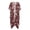 Burgundy-toned Vintage Floral, variant on Floral and Leaf Design Bathing Suit Cover Up High Quality Fabrics Lightweight Free Size Long Kimono Cover Ups for Swimwear Women for Womens