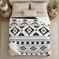 thumbnail image 5 of Southwestern Geometric Tribal Pattern, Festive Halloween Scene, Warm Flannel Blanket for Living Room and Reading Nook, Art Lovers Halloween Gift, Festive Home Decor, 5 of 9