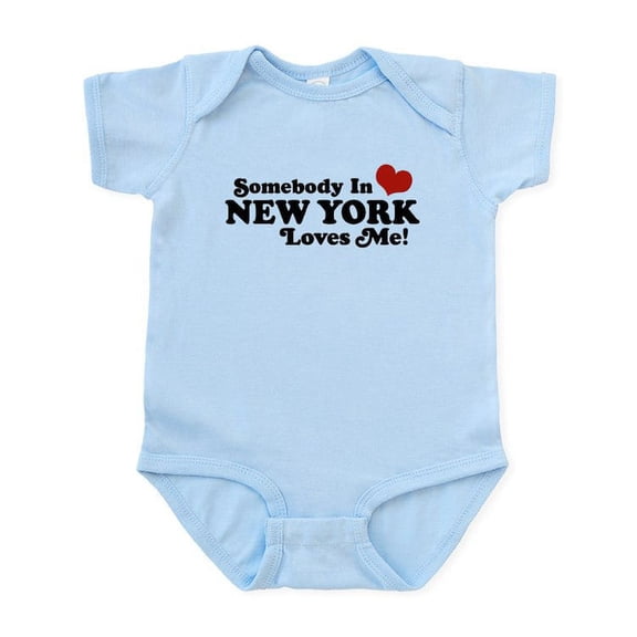 CafePress - Somebody In New York Loves Me Infant Bodysuit - Baby Light Bodysuit, Size Newborn - 24 Months