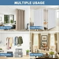 thumbnail image 5 of YeYeBest Room Divider, No Drilling Curtain Rods for Room Separation, 4-10ft(H) 28-114''(W) Adjustable Heavy Duty Floor to Ceiling Wall Curtain Rods, White, 5 of 6