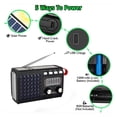 thumbnail image 3 of Emergency Radio Rechargeable Portable FM AM SW1-4 Radio with Bluetooth Speaker USB disk or TF Card MP3 Music Player ,Easy to Use, 3 of 6