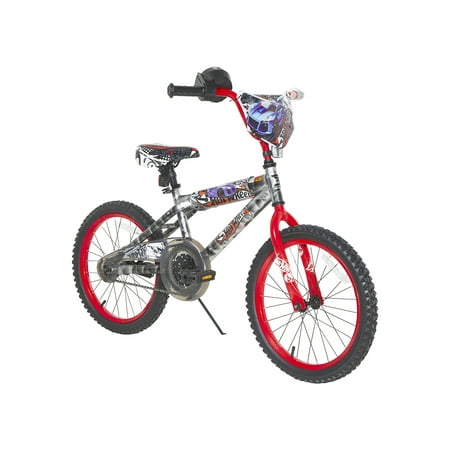 Hot Wheels 18u0022 Kids Bike - Light Silver/Red