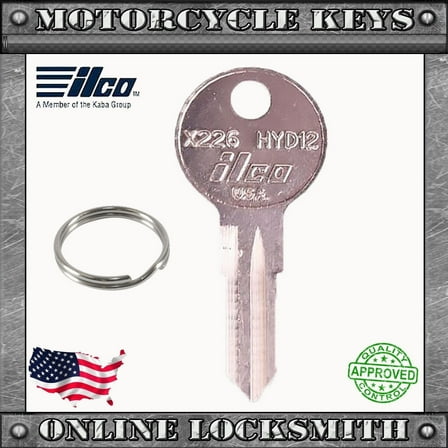 New Uncut Key For Harley-Davidson Various Models 1986-1995 Keyway X226 / HYD12