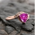 thumbnail image 2 of Flawless Ruby Antique Wedding Ring Trilliant Cut Gemstone Women Ring Solid Gold Engraved Ring Bridesmaid Stacking Ring Delicate Gift Jewelry, 2 of 5