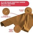 thumbnail image 6 of ELW Premium Suede Cowhide 2-4 oz 1-1.6mm - Soft Full Grain Pre-Cut Side Leather - 1-3 SQ FT 2 PCS,Buckskin - USA Made Silky Buffed Suede Fabric Leather for Car Upholstery Crafts Garments Furniture, 6 of 9