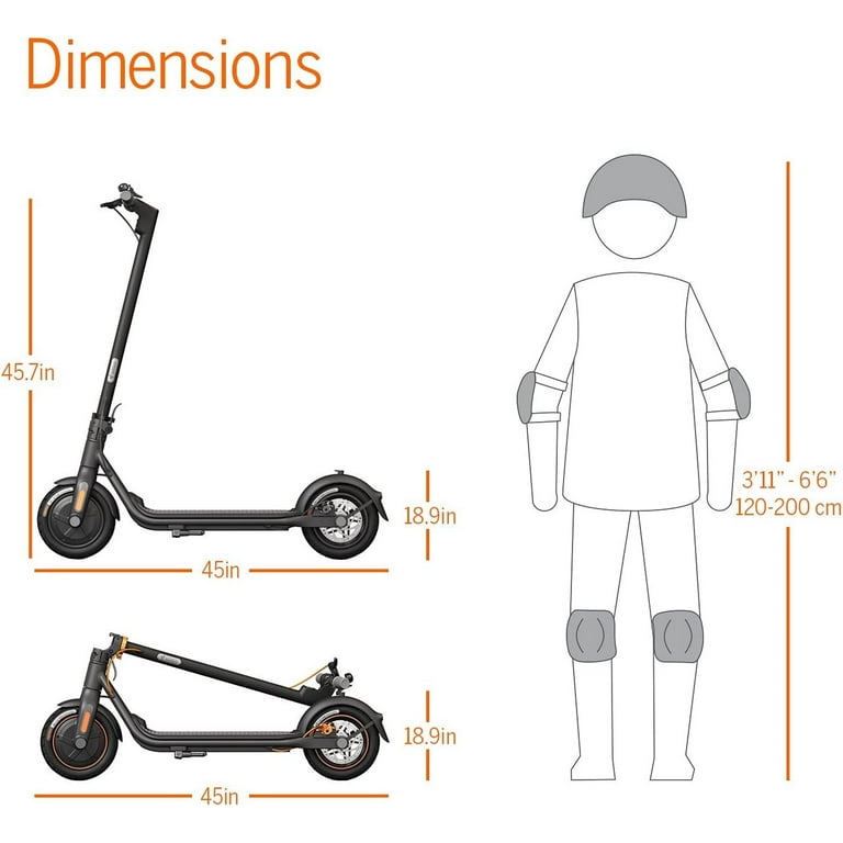 Segway Ninebot F40 Electric Scooter, 350W Motor, 18.6 mph