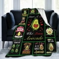 thumbnail image 5 of Cute Avocado Throw Blanket Just A Girl Who Loves Avocado Ultra Soft Cozy Plush Warm Fuzzy Lightweight Cartoon Avocado Gifts Fleece Blanket for Couch Bed Chair Living Room Decor 50''''X60'''', 5 of 6