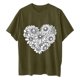 thumbnail image 3 of Fiudx Liquidación de Ahorros de Verano Blusa Informal de Manga Corta con Estampado de Cuello Redondo para Mujer, 3 of 3