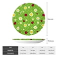 thumbnail image 2 of Balery Daisies And Ladybugs Print Bone China Decorative Plate Ceramic Dinner Plates Art Crafts with Display Stand-10in, 2 of 6