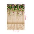 thumbnail image 2 of MOHome 5x7ft Wood Wall Backdrops Photography Props Pink Flowers Wooden Texture Floor Backgrounds for Photo Studio Prop, 2 of 4