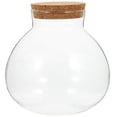 thumbnail image 4 of HLONK Pot en Verre Rond DIY Bouteille Écologique pour Plantes en Liège Terrarium Micro-Paysage, 4 of 6