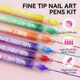 thumbnail image 6 of Nail Art Pens for Painting Nails, 2026 New Nail Art Markers for Gel Nails, Nail Doodle Pen 12-Color, DIY Nail Art Tools for Dotting Drawing Painting Point Liner, 6 of 11
