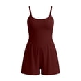 thumbnail image 7 of Sevevn Women’s Sleeveless Romper Casual Summer Jumpsuit Spaghetti Strap One Piece Shorts Outfit Loose Fit Lounge Playsuit Vacation Beachwear Cute Daily Wear Outfit, 7 of 7