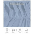 thumbnail image 7 of Light Blue Bed Skirt California King Size 18" Drop Solid Color Ruffled Wrap Around Bed Skirts Adjustable Elastic Bedskirt Dust Ruffle for California King Size Bed, 7 of 7