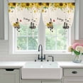thumbnail image 4 of Country Kitchen Sunflowers Tie Up Curtains 45 Inches Long, Kitchen Window Curtains Over Sink, Rustic Truck Vintage Farmhouse Small Window Curtains Shade Balloon Curtains Valances for Bedroom 34"x45", 4 of 8