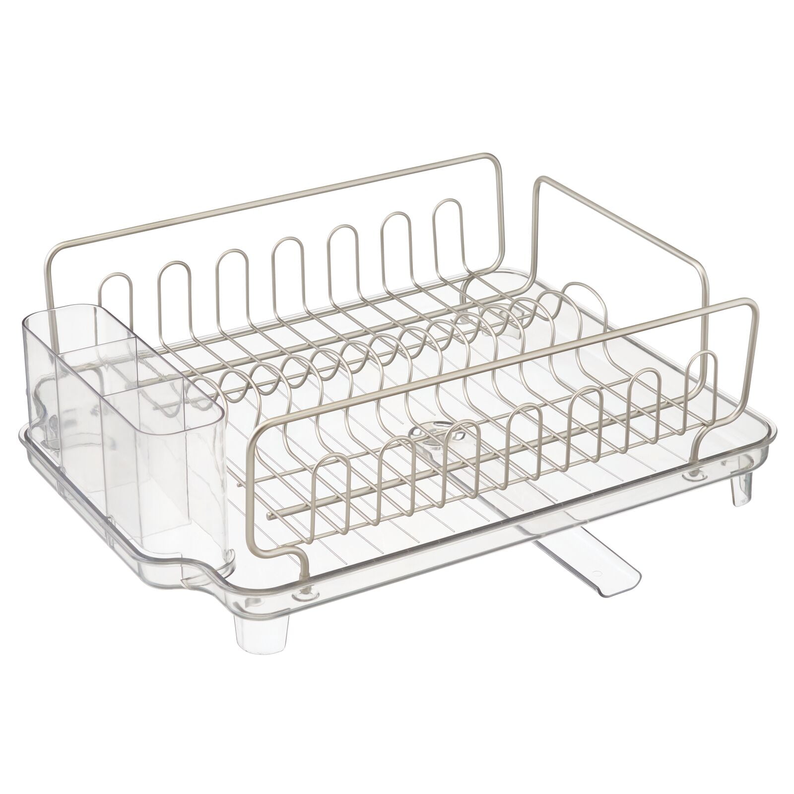 Anti-Rust Chrome Finish and a Non-Slip Base from Jean-Patrique Features an Expandable Two-Tier Design for Extra Capacity Folding Dish Drainer with Tray