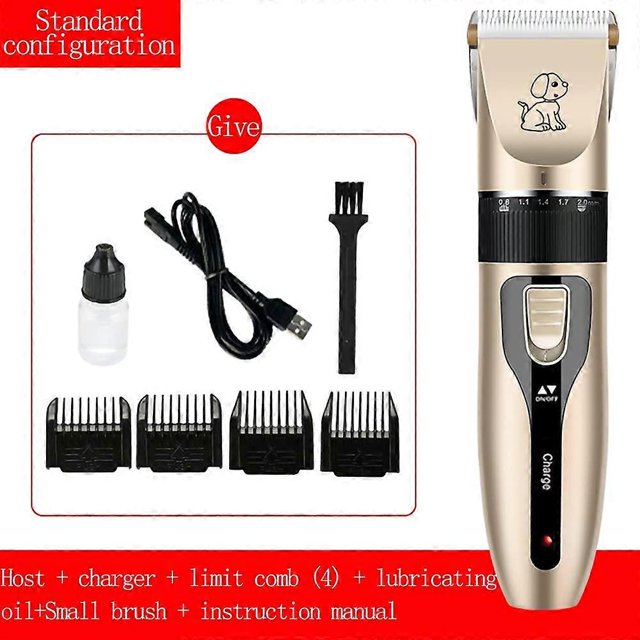 Dog Grooming Clippers for Pets - Cat Hair Trimmer Kit - Best Cordless Dog Clippers Low Noise - Professional Hair Clipper Set with 4 Comb + Pro Accesso