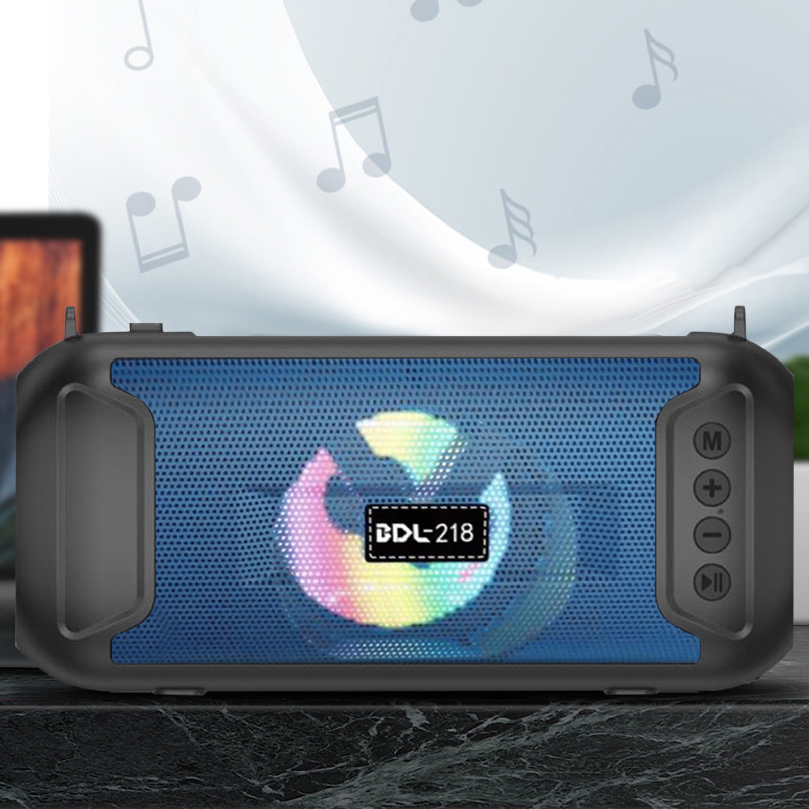 LACKUST Bluetooth Speaker, Mighty Sound, Bass, 1200mAh Power Bank, Portable Speaker With Built-in Handle For Outdoor,Blue