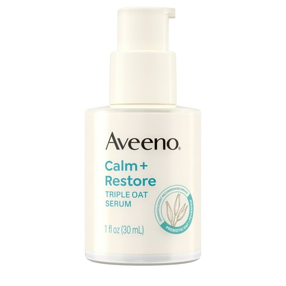 Aveeno Calm   Restore Triple Oat Sensitive Skin Facial Serum, 1 fl. oz