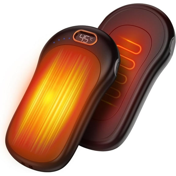 Rechargeable Hand Warmers, 2 in 1 Magnetic Reusable Pocket Heater, 10000mAh Hand Warmers Rechargeable with LED Display for Outdoor Camping Hunting Golf Women Men Gifts