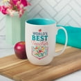thumbnail image 3 of Christian Art Gifts Large Ceramic Novelty Scripture Coffee & Tea Mug for Women: World's Best Teacher - Inspirational Bible Verse, Microwave & Dishwasher Safe Drinkware, White & Teal Floral, 15 oz., 3 of 3