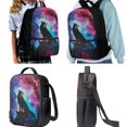 thumbnail image 2 of Jeiento Wolf Backpacks for Boys 10-12 Kids Backpack Elementary School Casual Daypack Travel Rucksack with Lunch Bag Pencil Case Bottle Sleeve Galaxy Sky Night, 2 of 7
