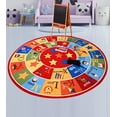 thumbnail image 5 of Furnish My Place 745 ABC With Animal 9' Round ABC Area Rug for Kids, Educational Alphabet, Animals Children Rug, Anti-Skid Rubber Backing, Multicolor, 5 of 6