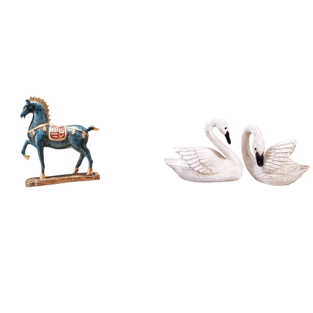 Figura de caballo, escultura de animal, escultura de resina coleccionable, adorno artístico, figuras de cisne, estatuas, decoración del hogar, centros