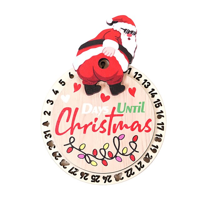 3D Countdown Wooden Fridge Magnets Festive 3D Design Durable Wood Strong Magnetic Backing Secure Hold Reusable for Holiday Kitchen Decoration Family Gift