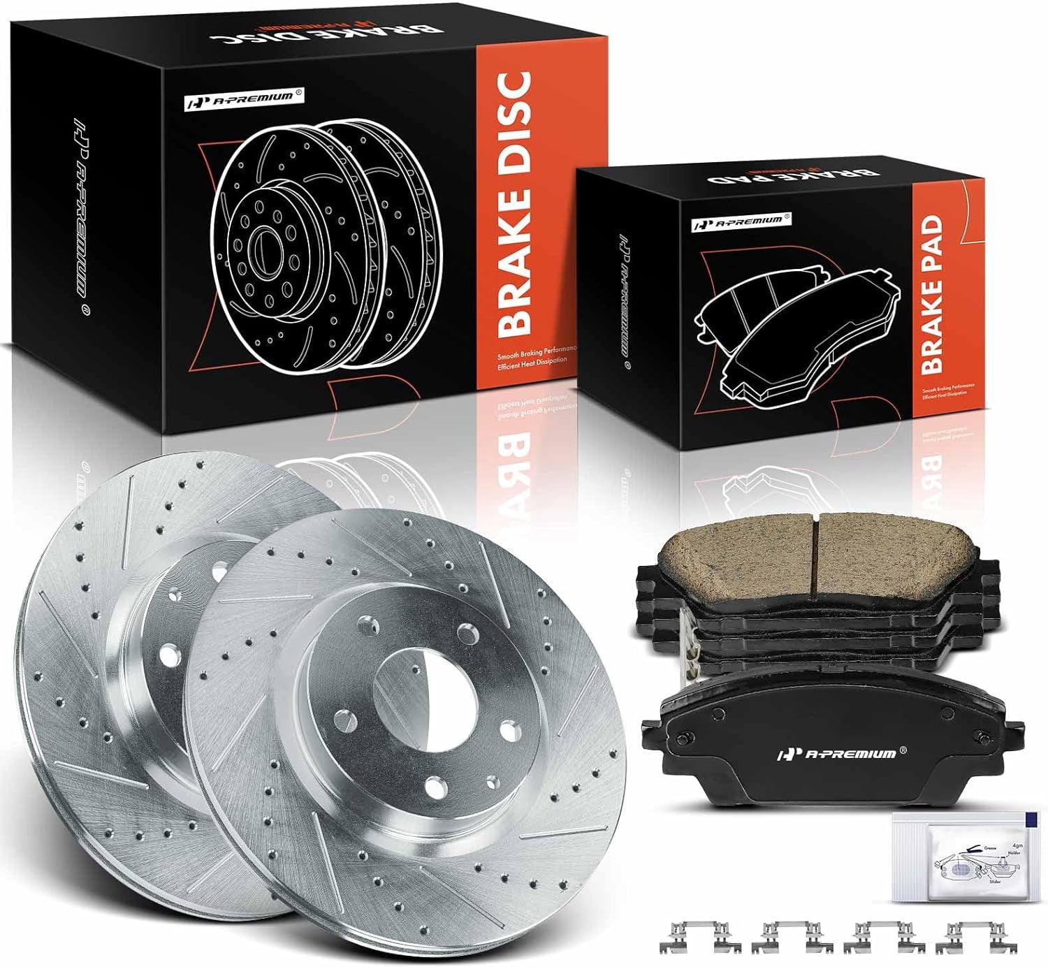 Front] Disc Brake Rotors And Ceramic Pads Kit For Ford Edge Lincoln