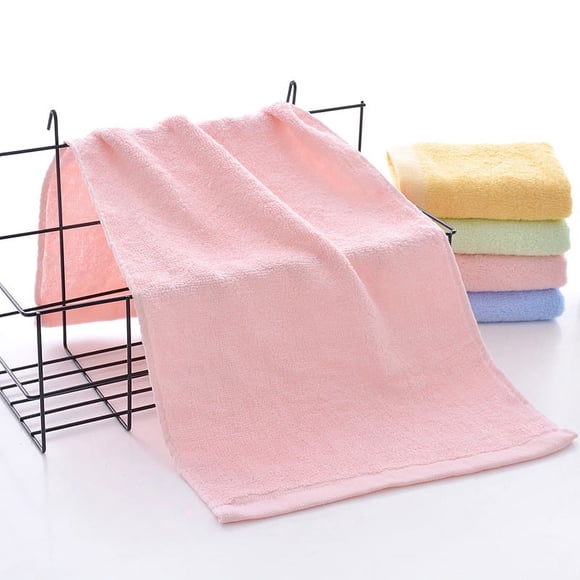Zhuge Toallas de fibra de bambú de color liso, 6 unidades, de algodón suave y súper absorbentes, para ducha, piscina, spa y gimnasio, para uso diario, 60 x 30 cm (rosa).
