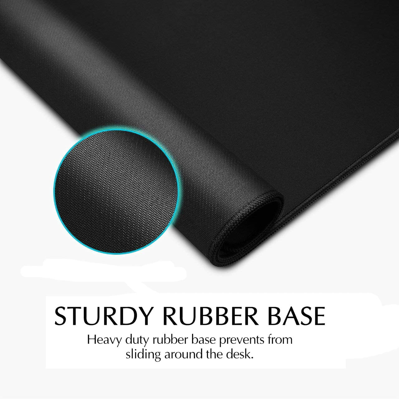 Large Gaming Mouse Pad  Xxl Desk Mousepad With Stitched Edges Non-slip Base For Gamer Office & Home Classic Black