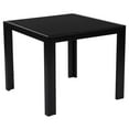 thumbnail image 1 of Franklin Collection Sleek Black Glass End Table with Black Metal Legs, 1 of 2