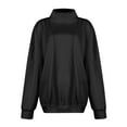thumbnail image 5 of Womens Oversized Sweatshirts Turtleneck Pullover Long Sleeve Tops 2025 Fall Fashion Preppy Outfits Black XL, 5 of 6
