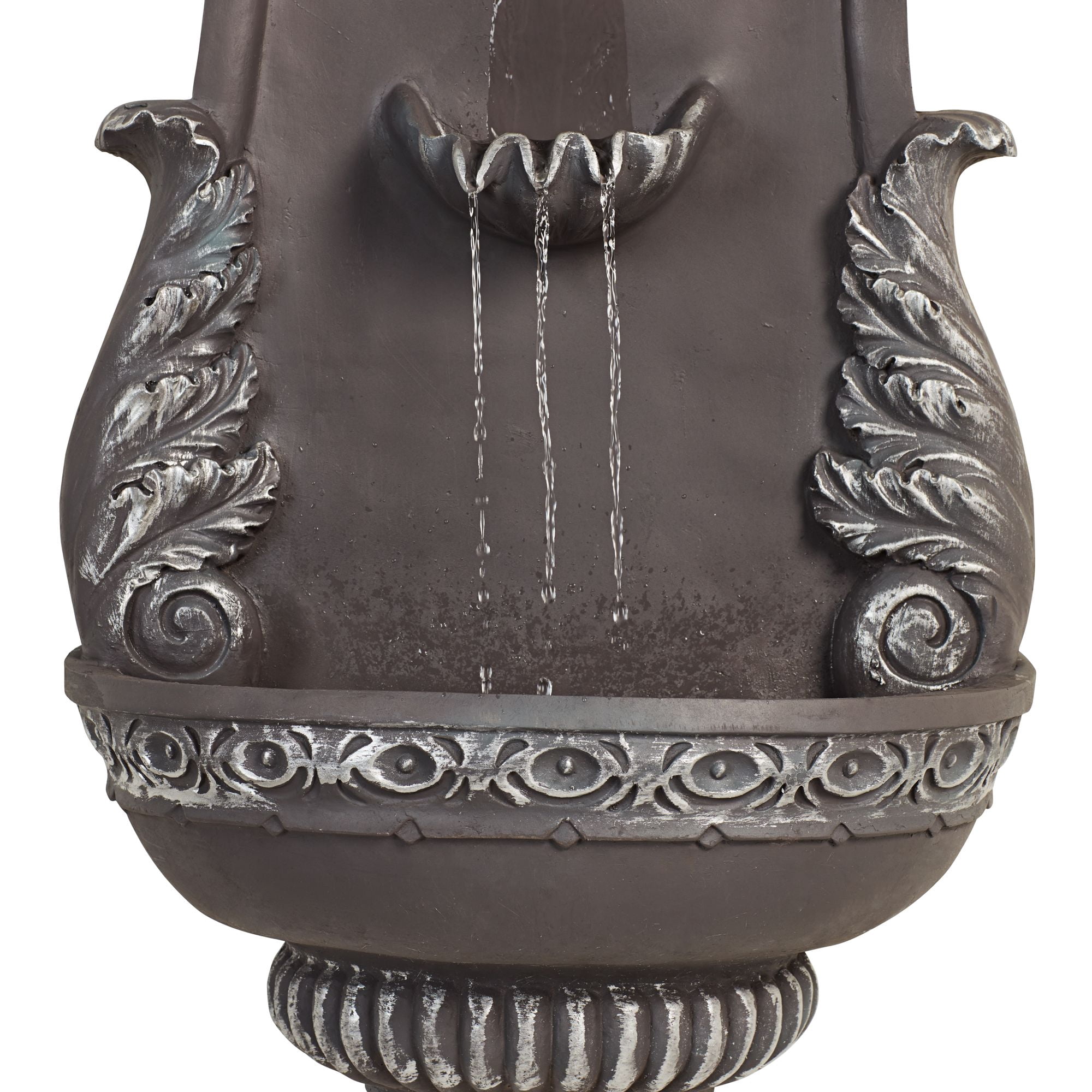 San Pablo Ornate 33" High Large Italian Indoor Outdoor Decor Gray Resin Wall Fountain Outside Garden Patio