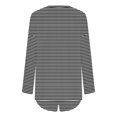 thumbnail image 6 of ZhiZhuang Women's Two Piece Striped Outfits Long Sleeve Oversized Sweatshirt and Drawstring Shorts Matching Sets Tracksuit, 6 of 6