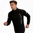 thumbnail image 4 of LTTVQM Mens Quarter Zip Pullover Running Shirt Long Sleeve Quick Dry Athletic Workout Summer Sport Fashion Shirts Black XL, 4 of 4