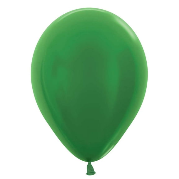 11 inch Sempertex Metallic Green Latex Balloons (100 Pack) - Party Supplies Decorations