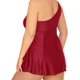 thumbnail image 2 of Mujer Trajes de baño de una Sola Pieza para Mujeres modestas de baño de Control de Abdomen Trajes de baño Vintage Falda Vino tinto 3X Vino tinto 3X Xishao ropa, 2 of 2