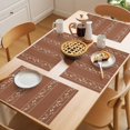 thumbnail image 5 of Brown Flowers Branch Placemats Set of 12 Spring Summer Farmhouse Botanical Place Mats Indoor Wipeable Table Mats Washable Cloth Dining Table Placemats for Kitchen Holiday Party Home Decor 13x19 Inch, 5 of 9