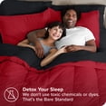thumbnail image 4 of Bare Home 5-Piece Bed-in-a-Bag - Twin XL, Red with Black Sheet Set, 4 of 8