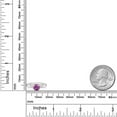 thumbnail image 4 of Gem Stone King 925 Sterling Silver with 10K Yellow Gold Fancy Purple Zirconia Solitaire Engagement Ring for Women (0.84 Cttw, Gemstone Birthstone, Round 6MM, Available in Size 5, 6, 7, 8, 9), 4 of 4